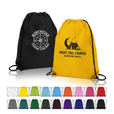Classic Polyester Drawstring Sports Backpack