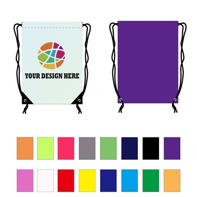 Full-Color Polyester Drawstring Backpack