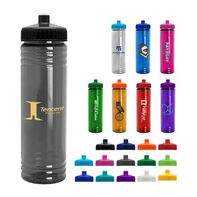 ECO Dash 24 oz. Ribbed USA Bottle with Push-Pull Lid